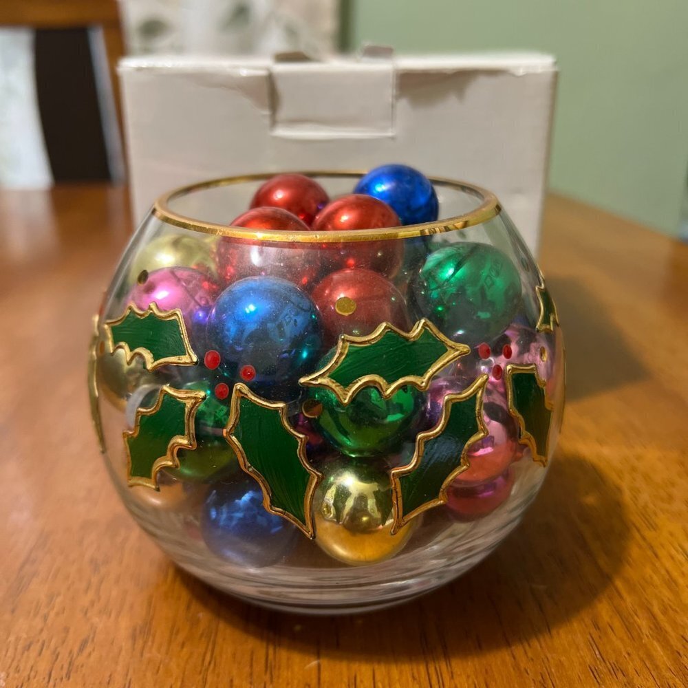 Crystal clear industries crystal jar with mistletoes